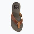 Vyriškos šlepetės per pirštą Helly Hansen Seasand 2 Leather Sandals honey wheat 5