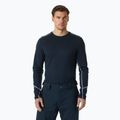 Vyriški termoaktyvūs marškinėliai ilgomis rankovėmis Helly Hansen Lifa Merino Midweight Crew navy/600