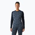 Moteriški termoaktyvūs marškinėliai Helly Hansen Lifa Merino Midweight Graphic Crew navy nordic rose aop