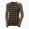 Moteriški termoaktyvūs marškinėliai Helly Hansen Lifa Merino Midweight Graphic Crew sepia houndstooth aop 5