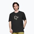 Vyriški marškinėliai NORRONA Cotton Viking caviar black/snowdrop