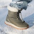 Viking Footwear Equip šilti neperšlampami Zip alyvuogių spalvos vaikiški sniego batai 8