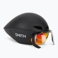 Dviračio šalmas Smith Jetstream TT matte black/chromapop red mirror/clear 9