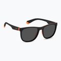 Vaikiški akiniai nuo saulės Polaroid PLD 8049/S black orange/grey polarized