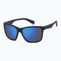 Vaikiški akiniai nuo saulės Polaroid PLD 8057/S matte black/blue mirror polarized 2