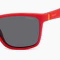 Vaikiški akiniai nuo saulės Polaroid PLD 8057/S matte red/grey polarized 5