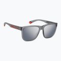 Vyriški akiniai nuo saulės Polaroid PLD 2155/S matte grey/grey silver mirror polarized
