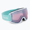 HEAD Contex sidabriniai/turkio spalvos slidinėjimo akiniai 392821
