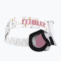 Vaikiški slidinėjimo akiniai Bliz Liner Jr white pink logo/pink&silver mirror 5