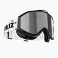 Vaikiški slidinėjimo akiniai Bliz Liner Jr black white logo/brown&silver mirror