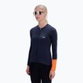 Moteriški dviračių marškinėliai ilgomis rankovėmis POC Cadence Jersey apatite navy