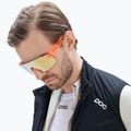 POC Elicit fluorescencinės oranžinės spalvos permatomi / skaidrūs kelių auksiniai dviračių akiniai 5