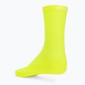 POC Fluo Sock Mid fluorescencinės geltonos/žalios spalvos dviratininko kojinės 2