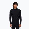 Vyriškas termoaktyvus džemperis Peak Performance Magic Half Zip Wool-Blend Baselayer black/black