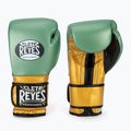 Bokso pirštinės Cleto Reyes Velcro Sparring metalic green/gold wbc
