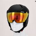 Alpina Attelas Visor QVM slidinėjimo šalmas juodas matinis 5