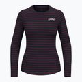 Termoaktyvūs moteriški marškinėliai ilgomis rankovėmis ODLO Warm Originals Stripes Bl Top Crew Neck dark saphire 4