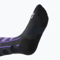 "X-Socks Ski Control 4.0" slidinėjimo kojinės su anglies melanžu ir violetine spalva 4