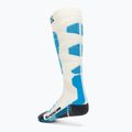 Moteriškos slidinėjimo kojinės X-Socks Ski Silk Merino 4.0 white/black/turquoise 2