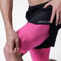 Vyriški bėgimo šortai X-Bionic Efektor 2in1 x black/neo pink 3