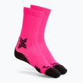 Kojinės X-Socks Run Discover Crew fluo pink/x black