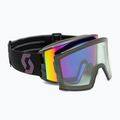 Slidinėjimo akiniai SCOTT React black/aurora green/enhancer teal chrome/pro green