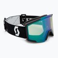 Slidinėjimo akiniai SCOTT Shield black/white/amp aurora green chrome