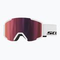 Slidinėjimo akiniai SCOTT Shield white/amp red chrome