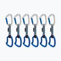 Laipiojimo karabinų rinkinys Mammut Crag Keylock Indicator 6 vnt. silver ultramarine