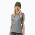 Moteriški marškinėliai super.natural Ornament Tee cashmere grey melange/leaf melange/white stone