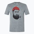 Vyriški marškinėliai super.natural Sailor Tee cashmere grey mel/jet black /high risk red 4