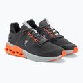 Vyriški bėgimo bateliai On Cloudnova Flux black/flame 5