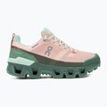 Moteriški trekingo batai On Cloudwander Waterproof pink-green 7398278 2
