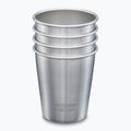 Turistiniai puodeliai Klean Kanteen Pint Cup 4 vienetai brushed stainless