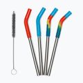 Šiaudeliai KLEAN KANTEEN Straw 8 mm Short 4 pcs. multi colored