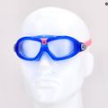 Aquasphere Seal Kid 2 2022 mėlyna/rožinė/skaidri vaikiška plaukimo kaukė 7