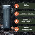 Turistinis butelis su filtru Bachgold Selfpress Waterfilter 500 ml baltas 3