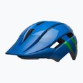 Vaikiškas dviračio šalmas Bell Sidetrack II strike gloss blue/green