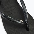 Moteriškos šlepetės per pirštą Havaianas Slim Crystal Sw II black 7