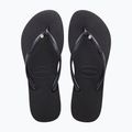 Moteriškos šlepetės per pirštą Havaianas Slim Crystal Sw II black 11