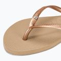 Moteriškos šlepetės per pirštą Havaianas Slim Crystal Sw II rode gold 7