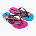Moteriškos šlepetės per pirštą Ipanema Graffiti V pink/black/blue