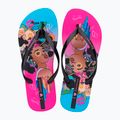 Moteriškos šlepetės per pirštą Ipanema Graffiti V pink/black/blue 2