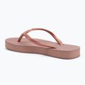 Moteriškos šlepetės per pirštą Havaianas Slim Platform crocus rose 3