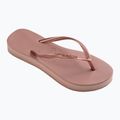 Moteriškos šlepetės per pirštą Havaianas Slim Platform crocus rose