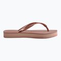 Moteriškos šlepetės per pirštą Havaianas Slim Platform crocus rose 2