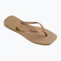 Moteriškos šlepetės per pirštą Havaianas Square Logo Metallic rose gold / rose gold 9