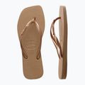 Moteriškos šlepetės per pirštą Havaianas Square Logo Metallic rose gold / rose gold 12