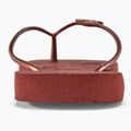 Moteriškos šlepetės per pirštą Havaianas Square Logo Metallic mahogany 6