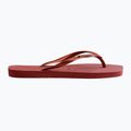 Moteriškos šlepetės per pirštą Havaianas Square Logo Metallic mahogany 9